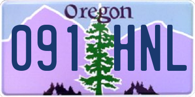 OR license plate 091HNL