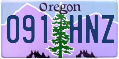 OR license plate 091HNZ
