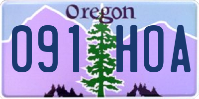 OR license plate 091HOA