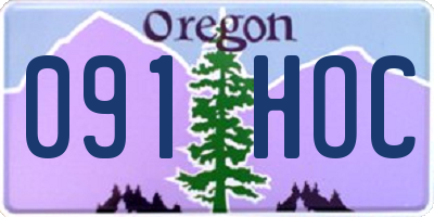 OR license plate 091HOC