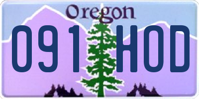 OR license plate 091HOD
