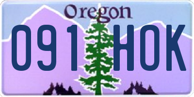 OR license plate 091HOK