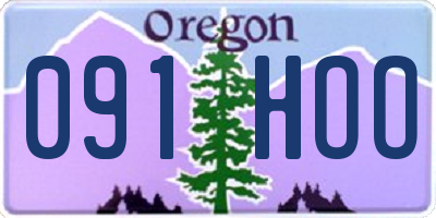 OR license plate 091HOO