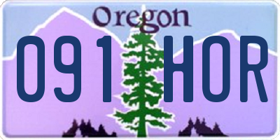 OR license plate 091HOR