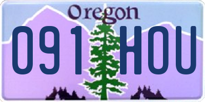 OR license plate 091HOU