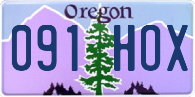 OR license plate 091HOX