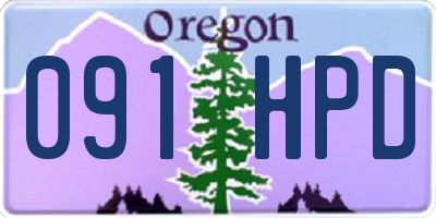 OR license plate 091HPD