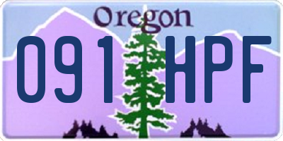 OR license plate 091HPF