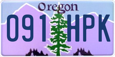 OR license plate 091HPK