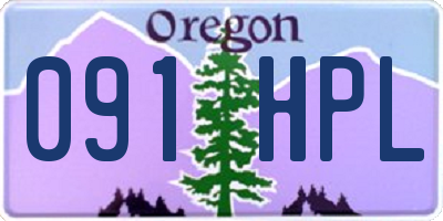 OR license plate 091HPL