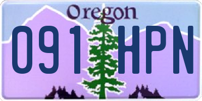 OR license plate 091HPN