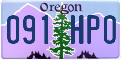 OR license plate 091HPO
