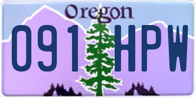 OR license plate 091HPW