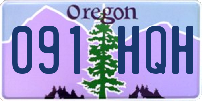 OR license plate 091HQH