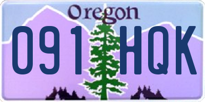 OR license plate 091HQK