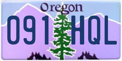 OR license plate 091HQL