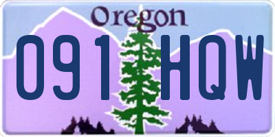 OR license plate 091HQW