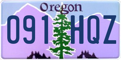 OR license plate 091HQZ
