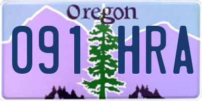 OR license plate 091HRA