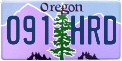 OR license plate 091HRD