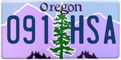 OR license plate 091HSA