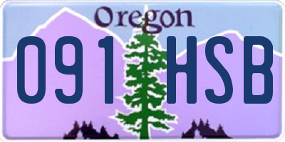 OR license plate 091HSB