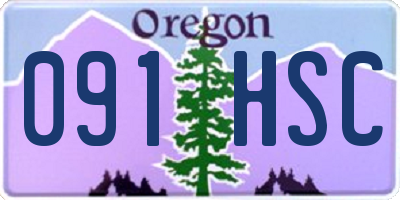 OR license plate 091HSC