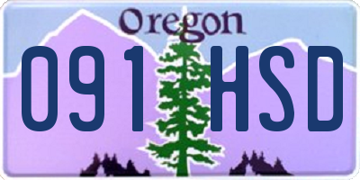 OR license plate 091HSD