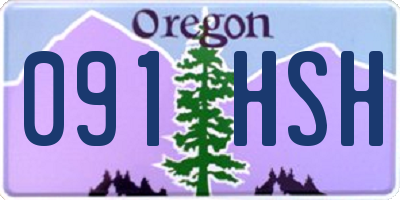 OR license plate 091HSH