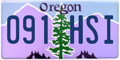 OR license plate 091HSI