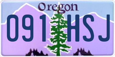 OR license plate 091HSJ