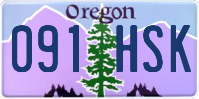 OR license plate 091HSK