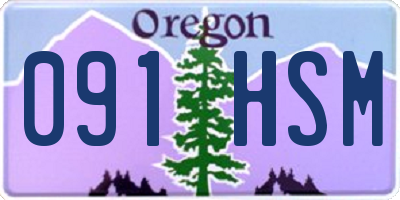 OR license plate 091HSM