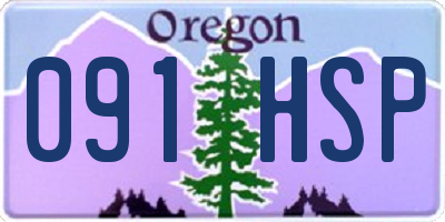 OR license plate 091HSP