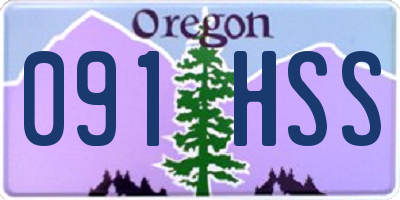 OR license plate 091HSS