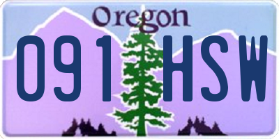 OR license plate 091HSW