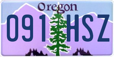 OR license plate 091HSZ