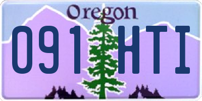 OR license plate 091HTI
