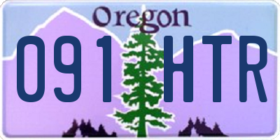 OR license plate 091HTR
