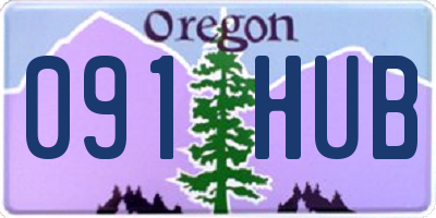 OR license plate 091HUB