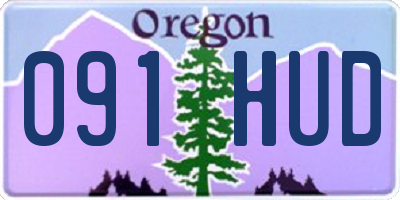 OR license plate 091HUD
