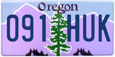 OR license plate 091HUK