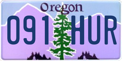 OR license plate 091HUR