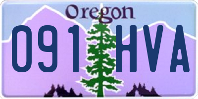 OR license plate 091HVA
