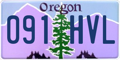OR license plate 091HVL