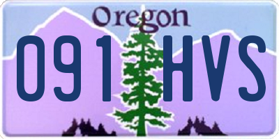 OR license plate 091HVS
