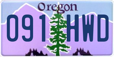 OR license plate 091HWD