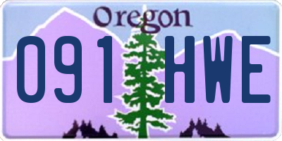 OR license plate 091HWE