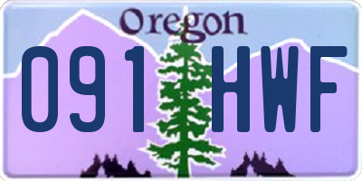 OR license plate 091HWF