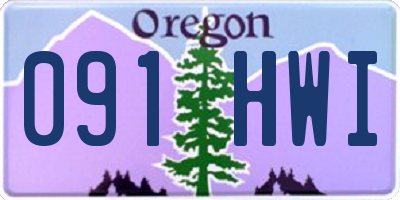 OR license plate 091HWI